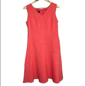 NWOT Evan Picone Coral Babydoll Sleeveless Dress